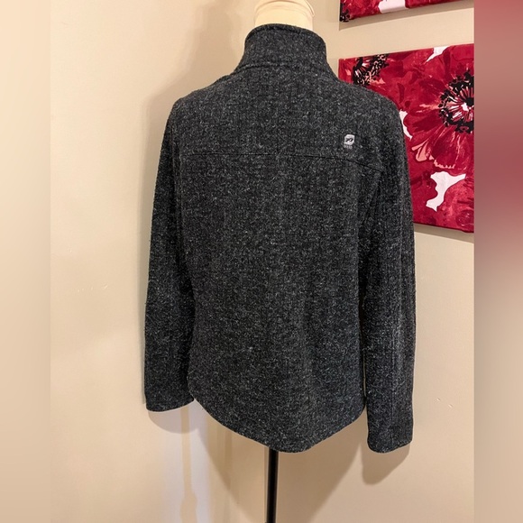 Orage Dark Grey Ski Softshell Jacket Full Zip Mock Neck, size Large - Picture 3 of 8